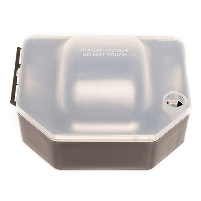 Egérdoboz fém nyárssal, átlátszó tetővel