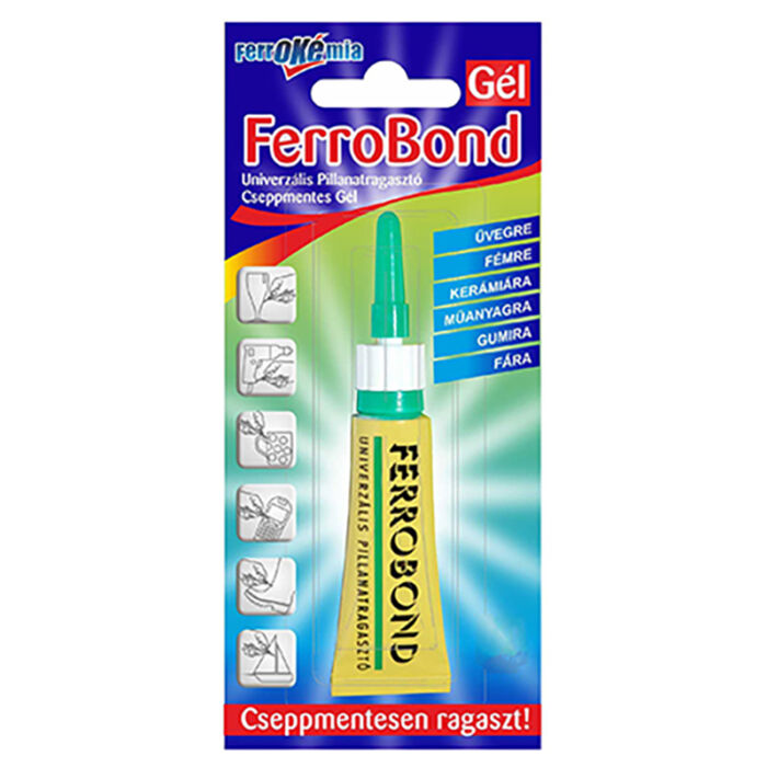 Ferrobond gél cseppmentes pillanatragasztó 3 g