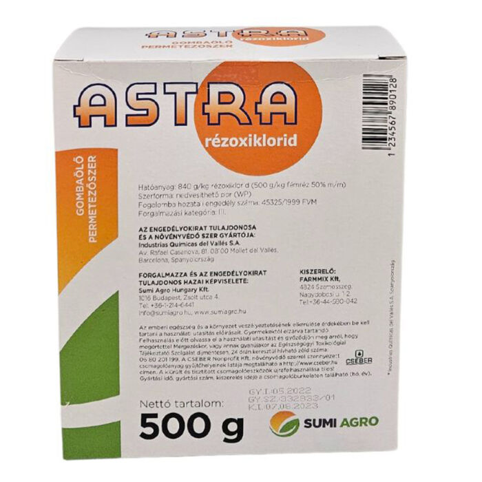 Astra rézoxiklorid gombaölő szer 500 gr