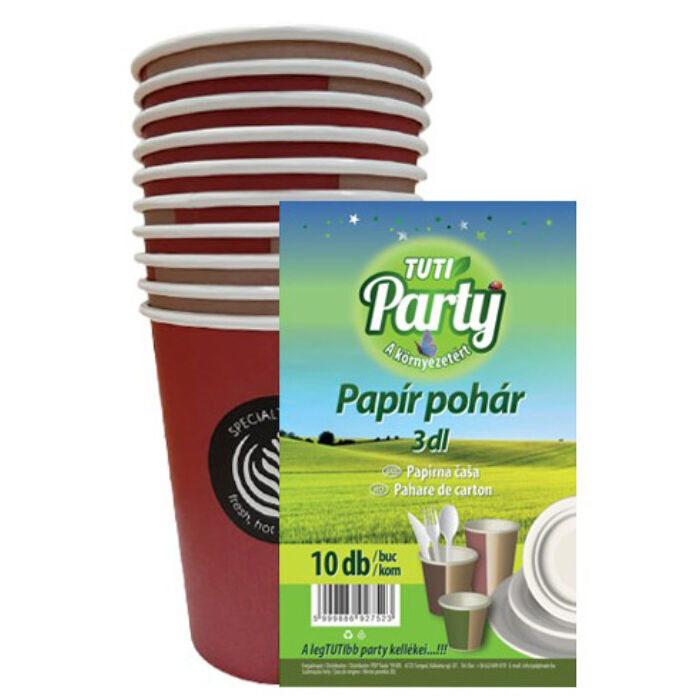 Party pohár 3 dl, papír, 10 db