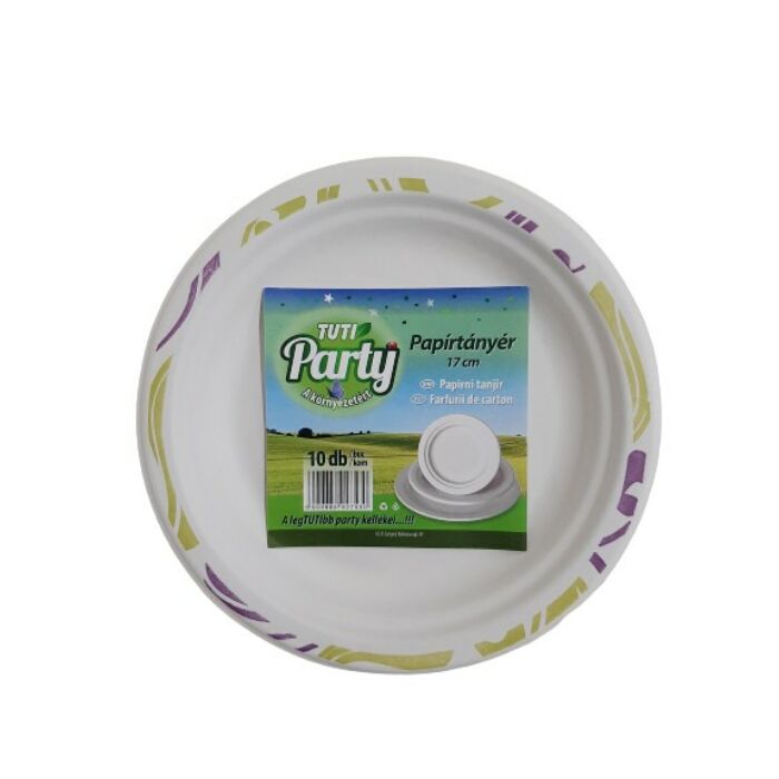 Party Papír Tányér 17 cm 10 db-os