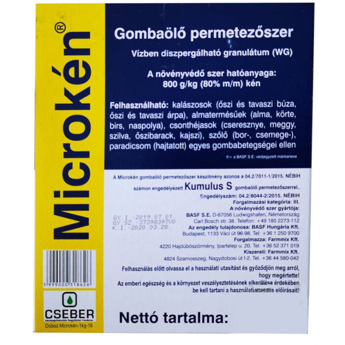 Microkén /Kumulus/ gombaölő permetezőszer 1kg