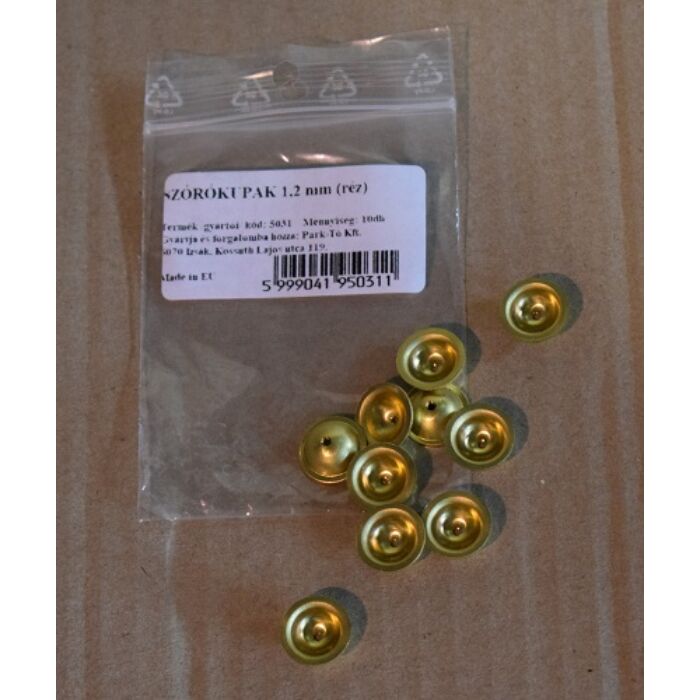 Szórókupak 1,2 mm réz (10 db -os)