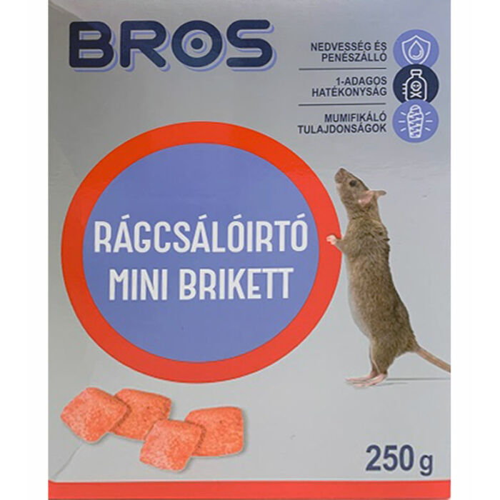 Bros rágcsálóirtó mini brikett 250g