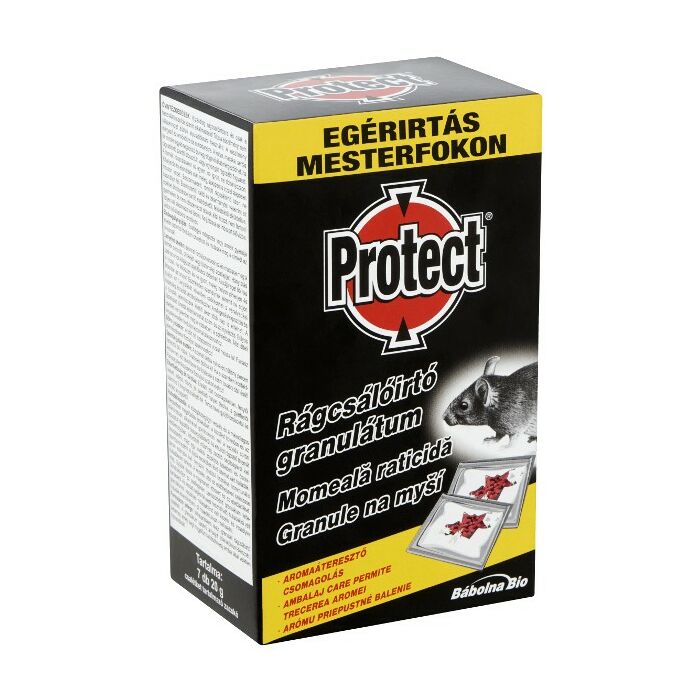 Rágcsálóirtó granulátum /Protect/ 7 x 20 g fekete