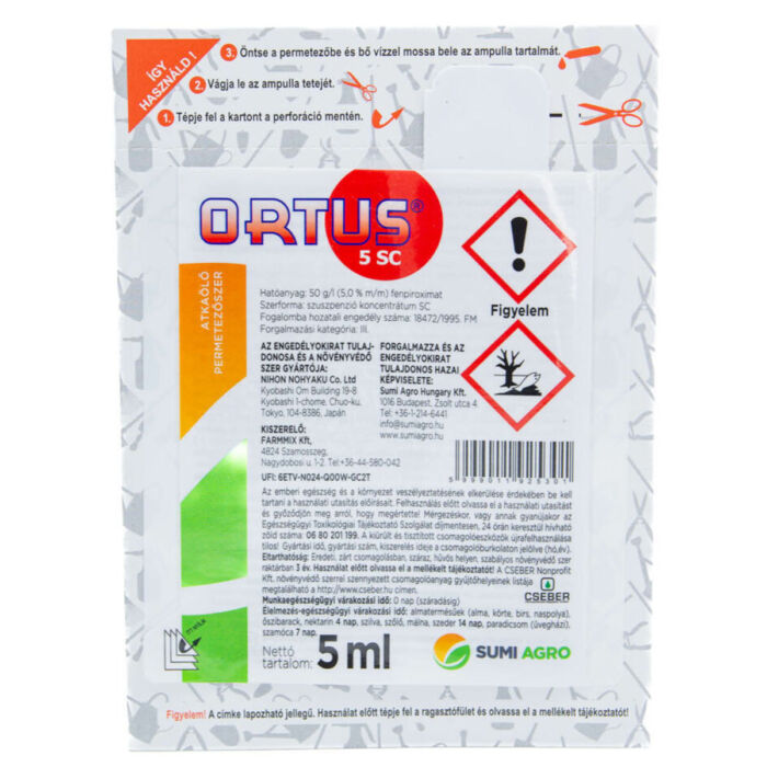 Ortus 5 SC rovarölő permetezőszer 5 ml ampulla