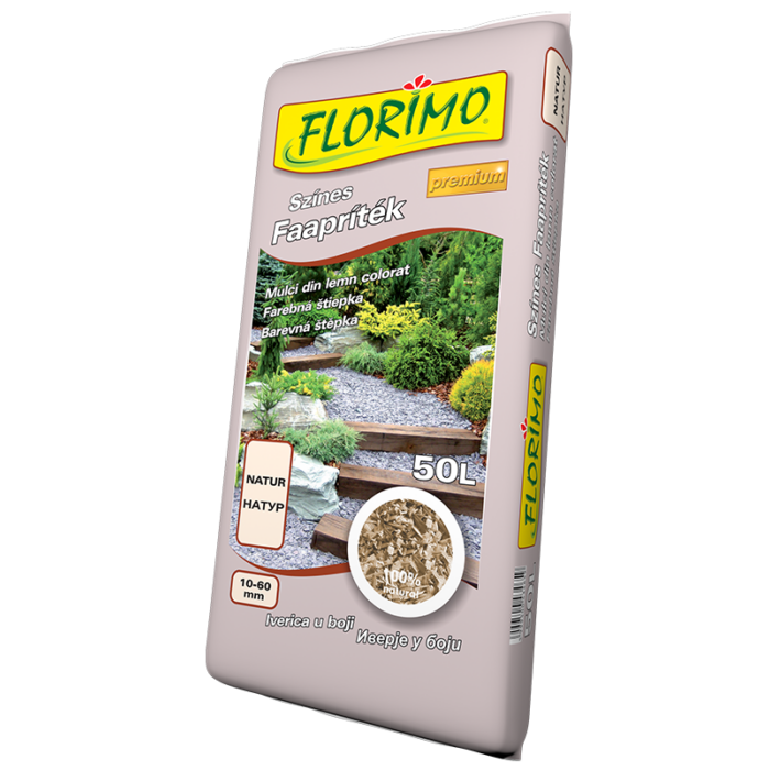 FLORIMO Színes faapríték barna 50 l