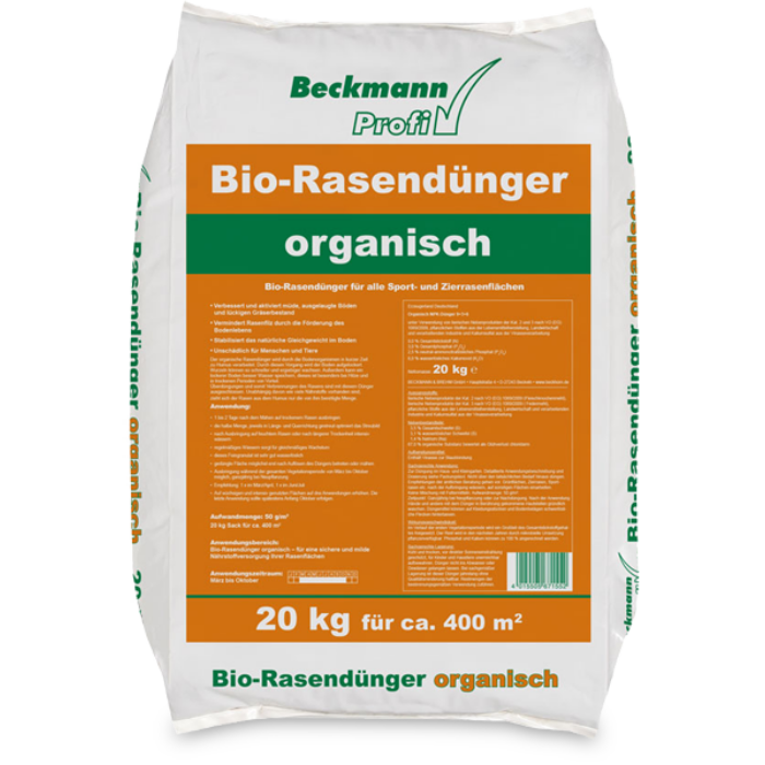 Beckmann szerves biogyeptrágya NPK 9+3+6 + 60 % szerves anyag tartalom