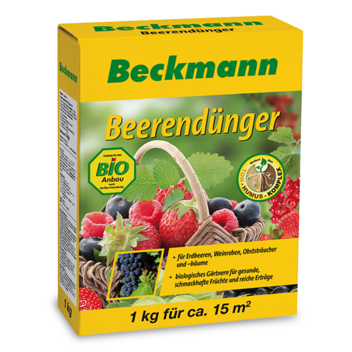 Beckmann szerves-ásványi növénytáp eperhez, szőlőhöz és gyümölcsökhöz 1 kg, 15m2