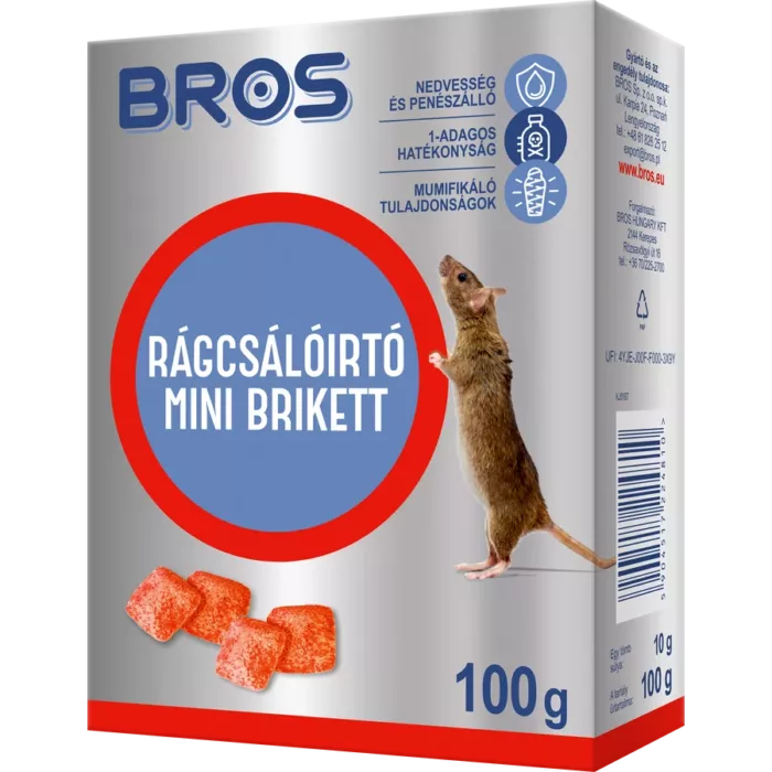 Bros rágcsálóirtó mini brikett 250g