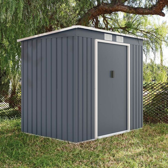 Nortene-Catral Metalshed Creta kerti fém tároló ház szürke 2,16 x 1,71 x 1,30 m