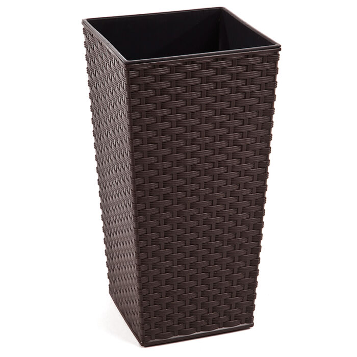 Lamela Finezja rattan kaspó, 25cm, mokka