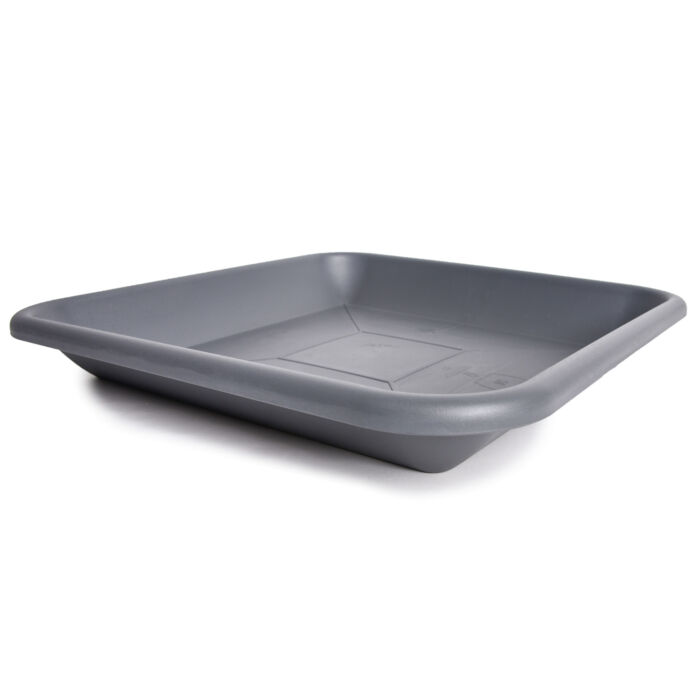 Szögletes ültetőcserép alátét antracit, 28 cm