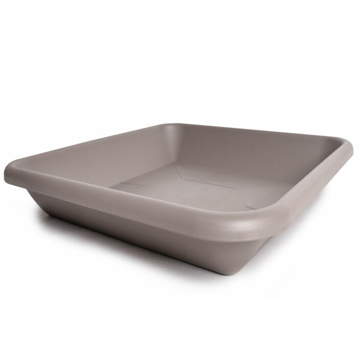 Szögletes ültetőcserép alátét szürkésbarna, 39 cm