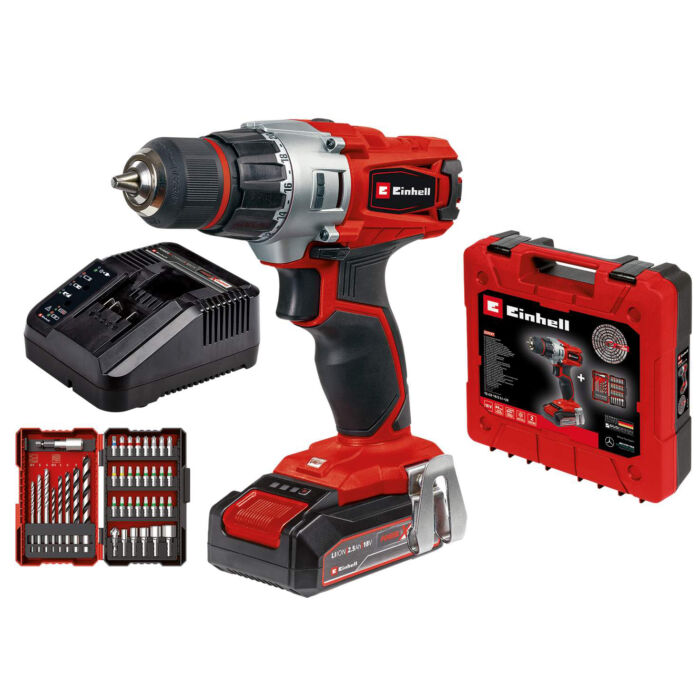 Einhell TE-CD 18/2 Li +39 akkus ütvefúró-csavarozó szett 2.5Ah akkuval és töltővel - Power X-Change
