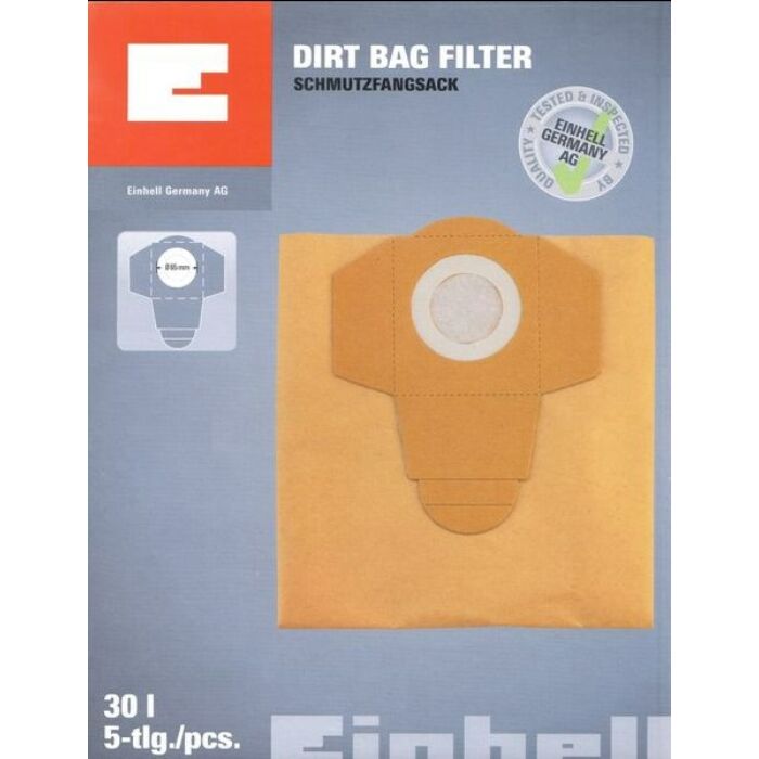 Einhell 30 liter 5db/ csomag porzsák