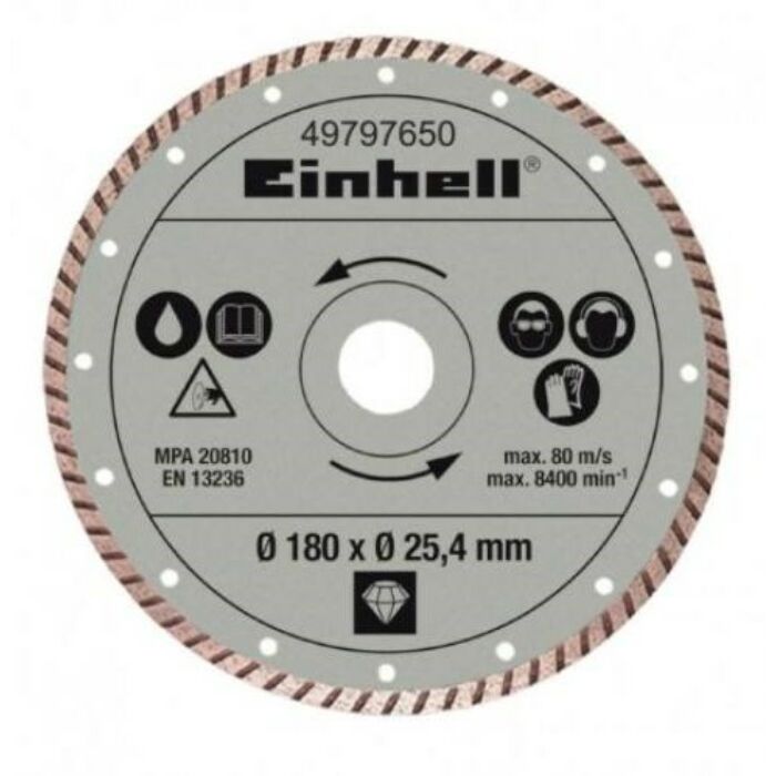 Einhell Gyémánt vágókorong 180x25, 4 mm turbo