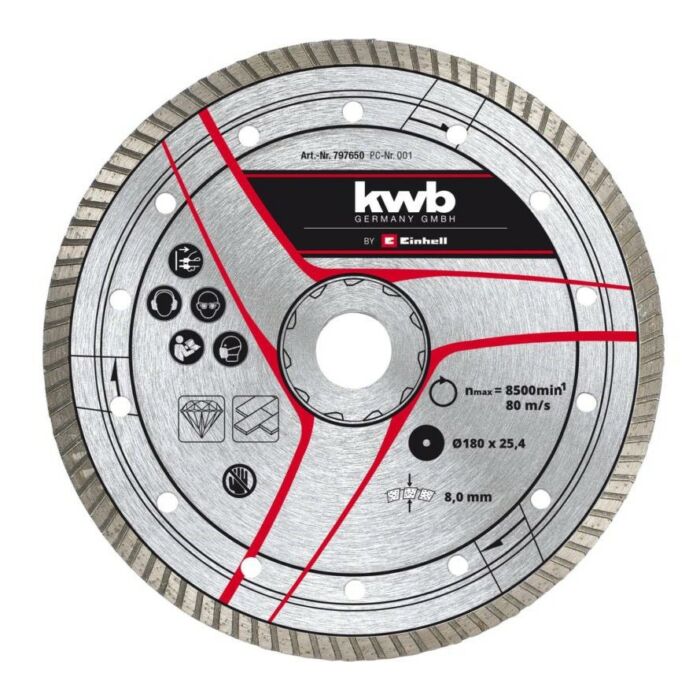 Einhell Gyémánt vágókorong 180x25, 4 mm
