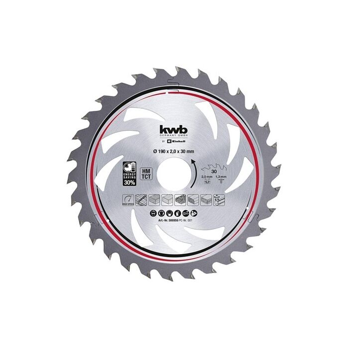 Einhell Körfűrészlap 190x30, 30 fogas