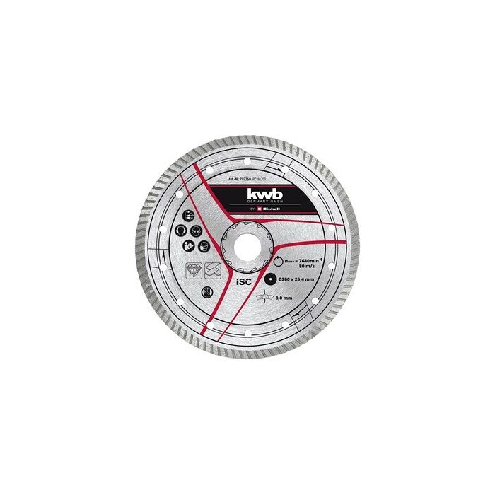 Einhell Gyémánt vágókorong 200x25, 4 mm turbo