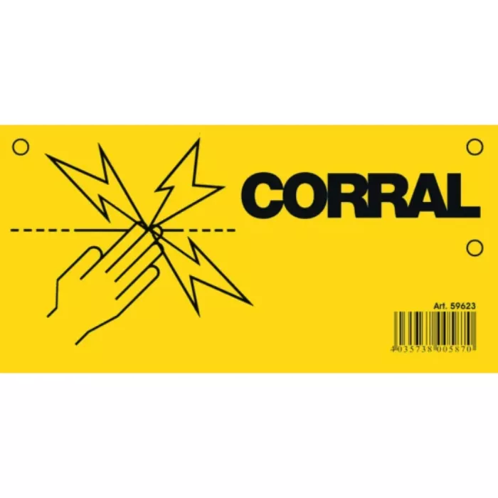 Villanypásztor figyelmeztető Tábla Corral
