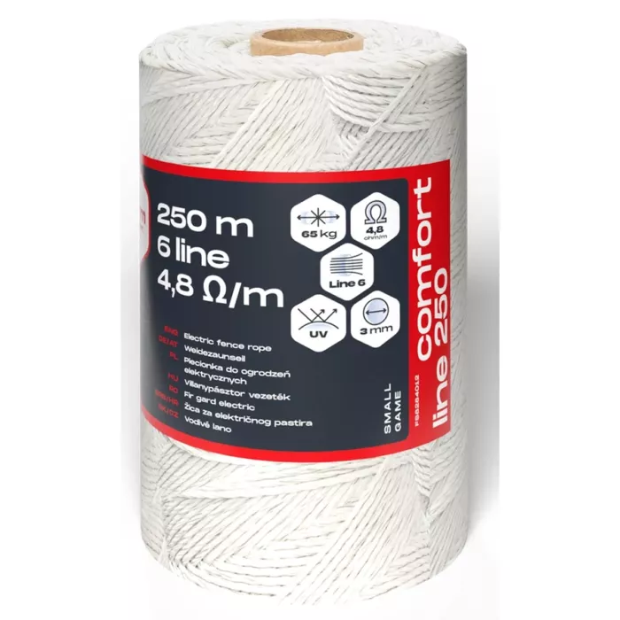 COMFORT LINE 250 villanypásztor vezeték, 4,8  /m, 65kg, 250m, 3mm