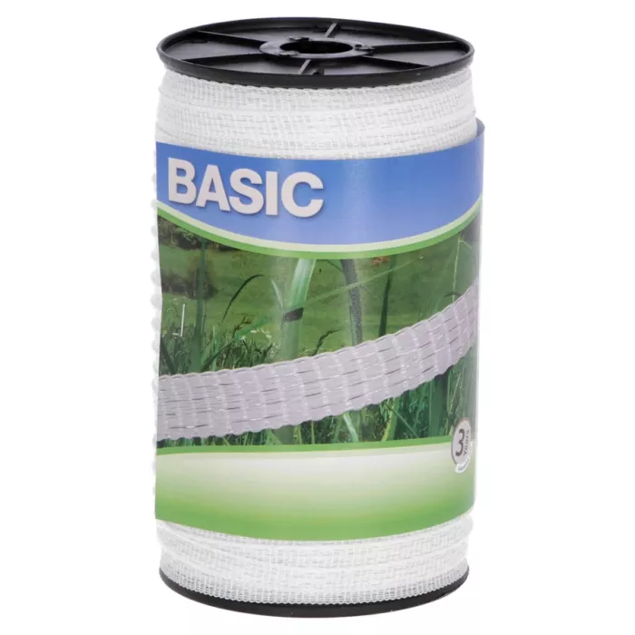 Kerbl BASIC Classe szalag, fehér, 200 m, 10 mm