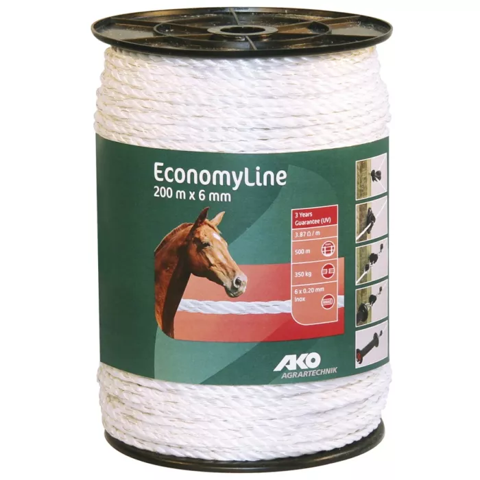 Kerbl Villanypásztor Vezeték Economy Line 200m 350kg Fehér