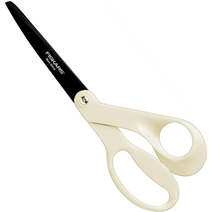 Fiskars titánium bevonatú, tapadásmentes általános olló, 21 cm  fehér