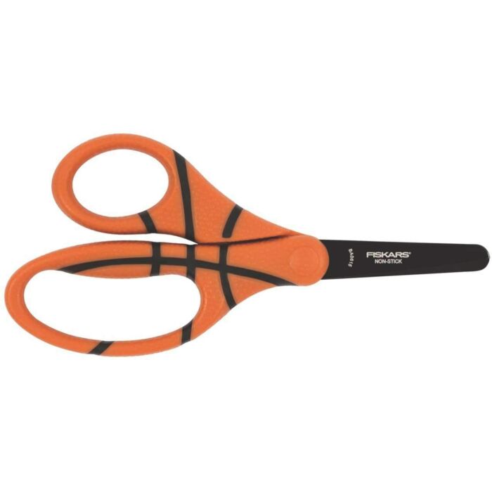 Fiskars gyerekolló kosárlabda motívummal, 13 cm