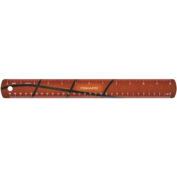 Fiskars gyerekvonalzó kosárlabda motívummal, 30 cm