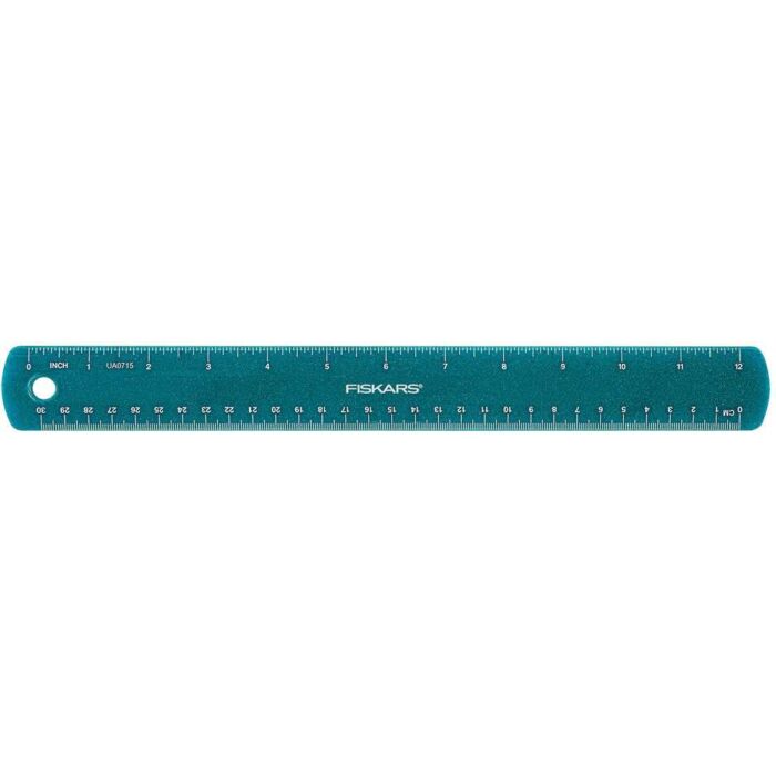 Fiskars gyerekvonalzó kék csillámokkal, 30 cm
