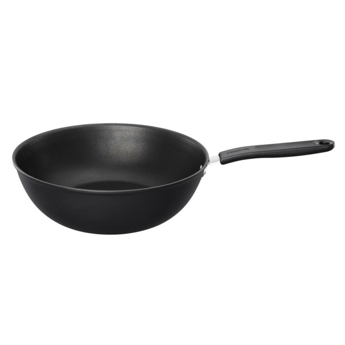 Fiskars FF Rozsdamentes acél wok serpenyő, 28 cm