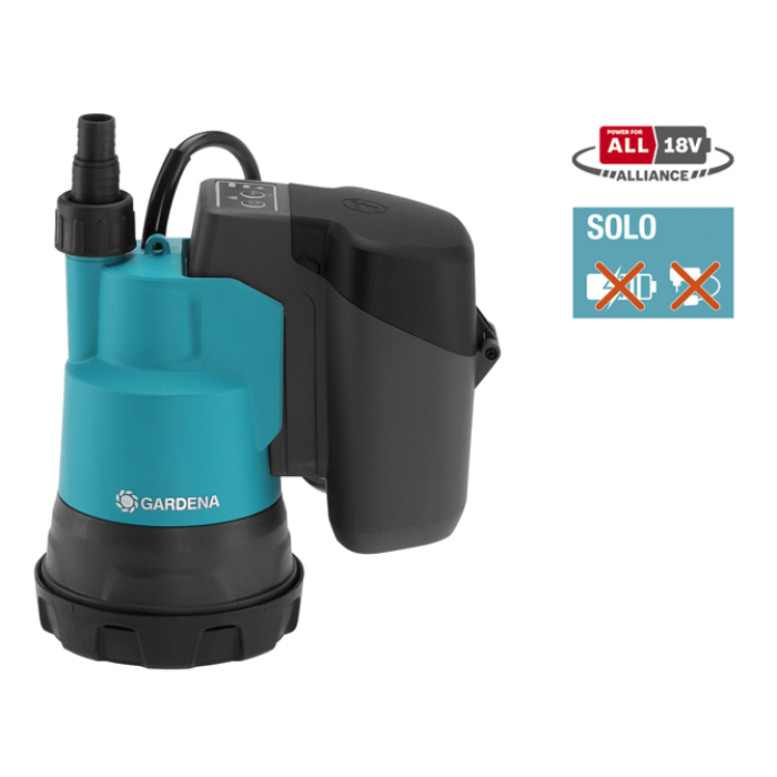 Gardena akkumulátoros merülőszivattyú tiszta vízhez 2000/2 18V   P4A akkumulátor nélkül