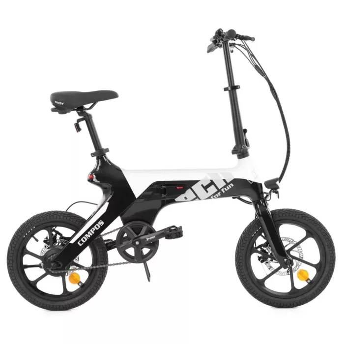 Hecht Compos Mini elektromos kerékpár, összecsukható, szürke ~ 62 km hatótáv