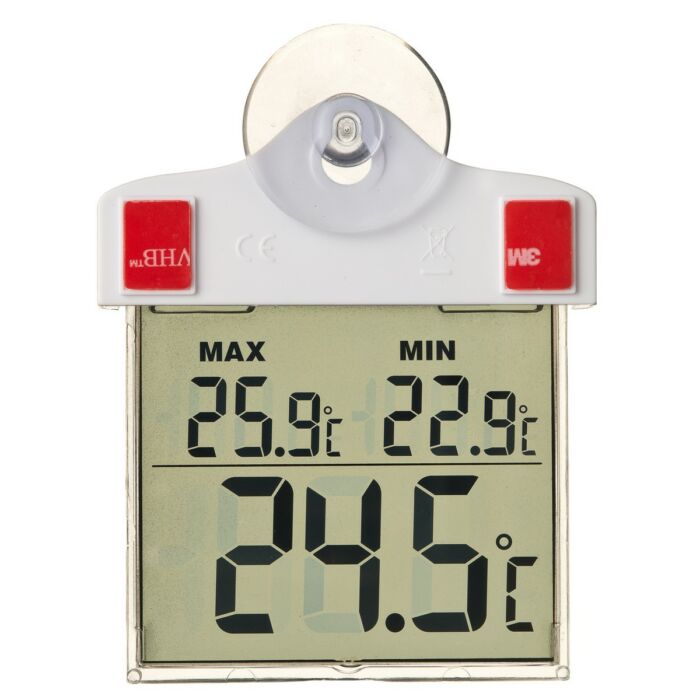 Nature Digitális thermometer ablakra, 17 x 11 x 3,5 cm, fehér