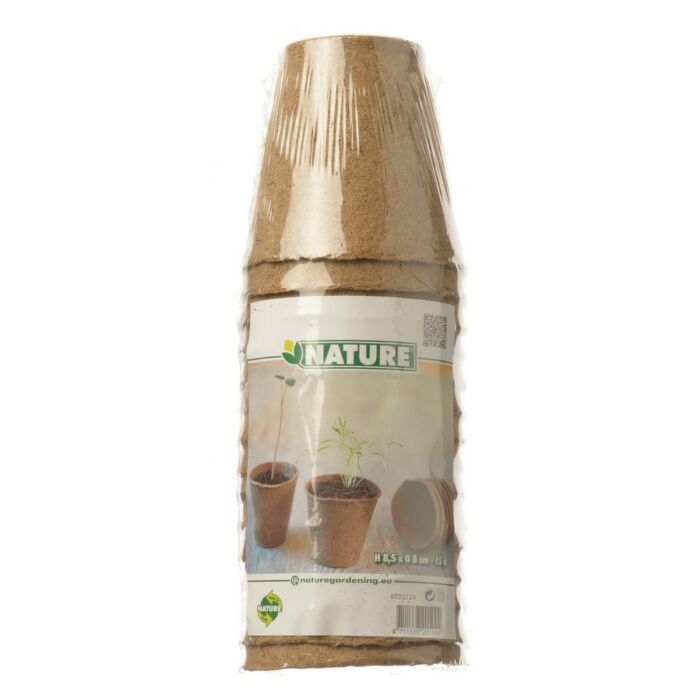 Nature 100%-ban farostból készült termesztő cserép 8,5 x 8cm 15db szett kerek