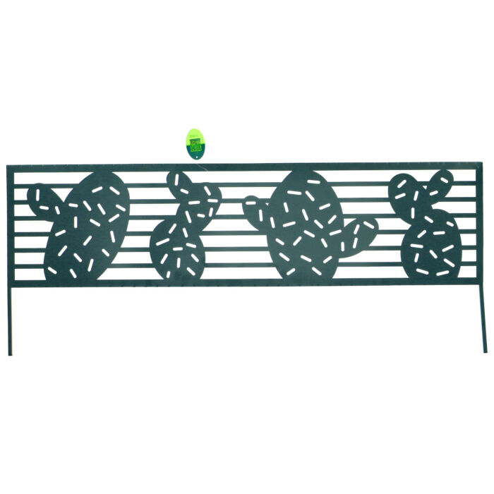 Nortene metal border mini kerítés, festett fém ágyásszegély (40x100 cm) - Cactus, kaktusz