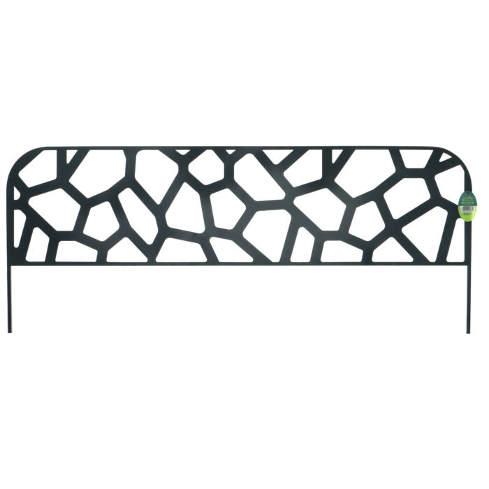 Nortene metal border mini kerítés, festett fém ágyásszegély (40x100 cm) - Stone, kőfal