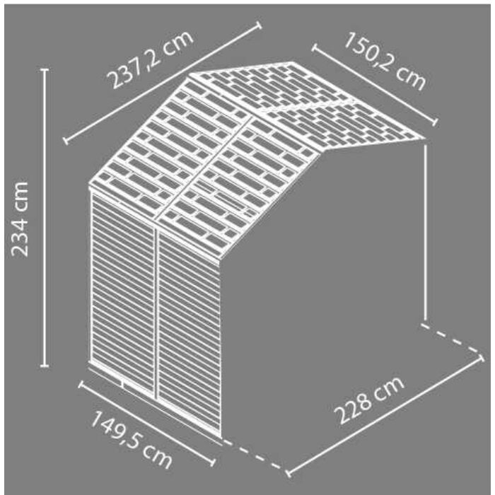 Palram Skylight 8x4 barna bővítő elem