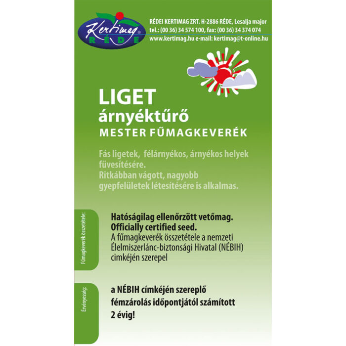 Rédei Kertimag Liget Árnyéktűrő mester fűmagkeverék 10kg