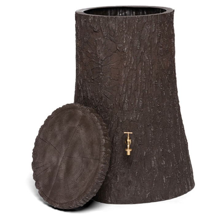 Esővízgyűjtő &quot;Little Tree&quot; 250 L sötétbarna, kis fatörzs csap nélkül