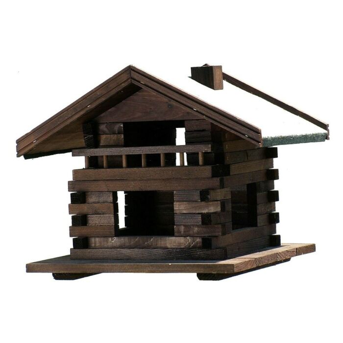 Madárház, fenyő lécekből, bitumenes tetővel