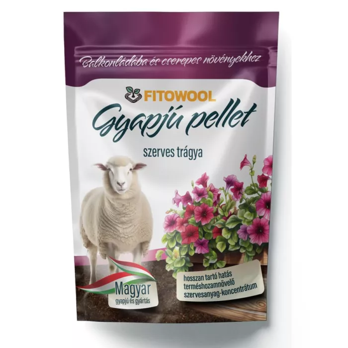 Fitowool gyapjú pellet balkonládába és cserepes növényekhez 250g