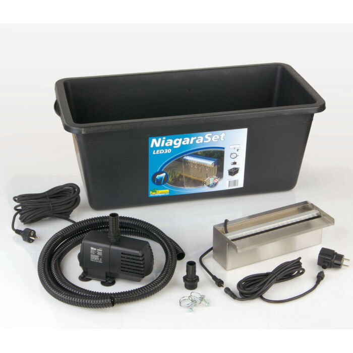 Vízeséselem Niagara LED 30cm szett Xtra2300l/h pumpa+ Quadro I+ kiegészítők