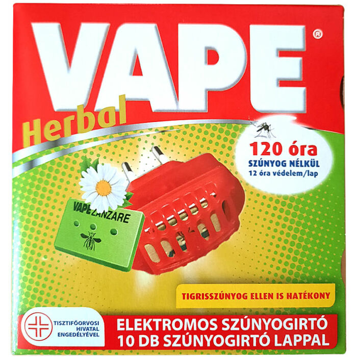 VAPE Herbál elektromos lapkás szúnyogírtó +10 lap