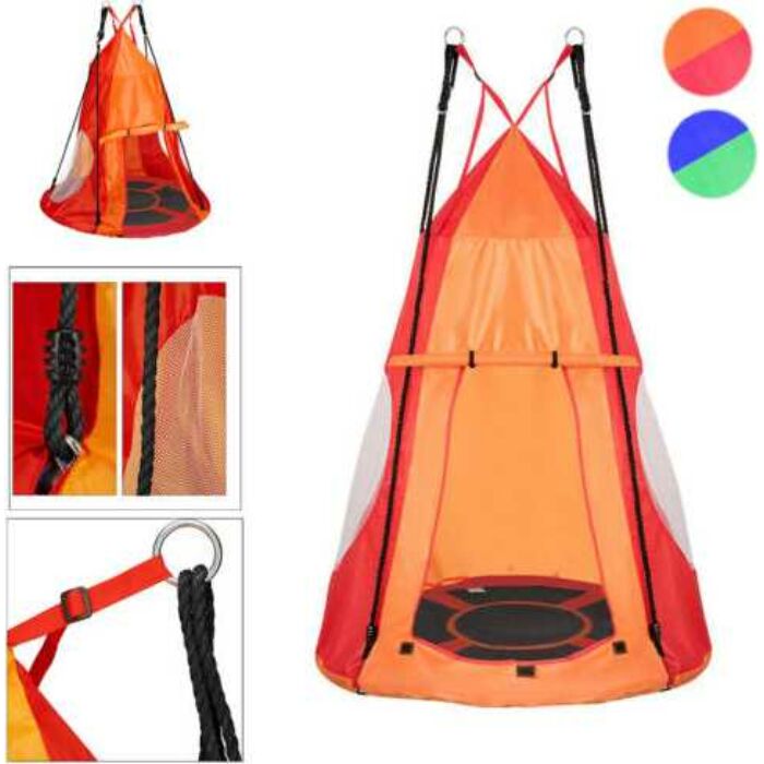 Fészekhinta sátorral 110 cm, piros
