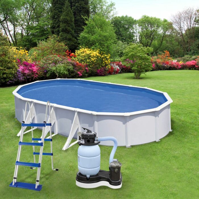 POOLTREND WET fémfalas családi medenceszett 7,3 x 3,75 x 1,2 m