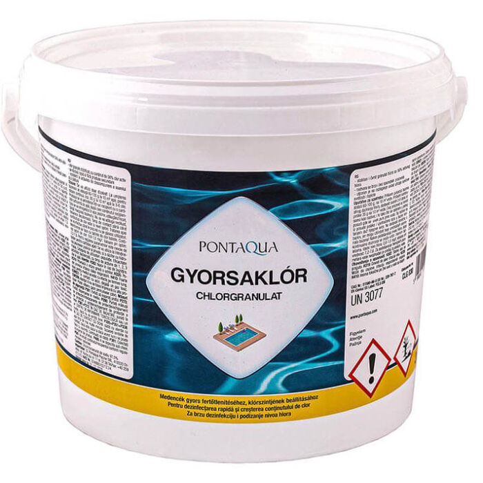 Gyorsan oldódó klór medence vegyszer Pontaqua Gyorsaklór 3kg