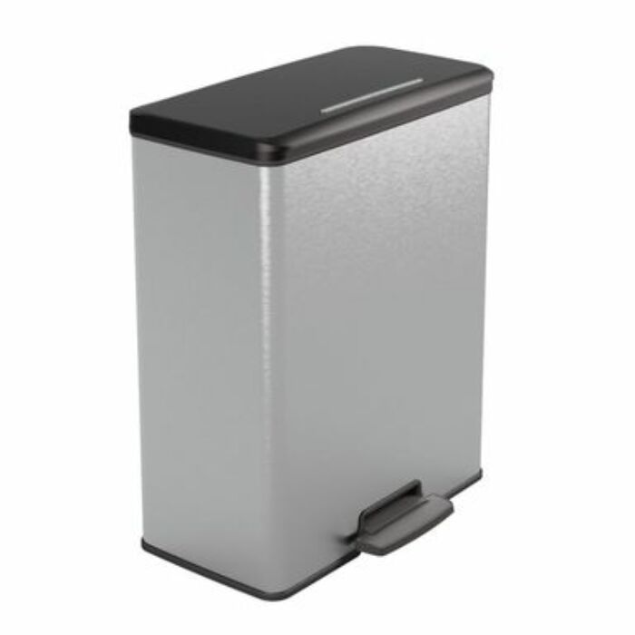 Curver Deco-bin pedálos szemetes, 65l, ezüst